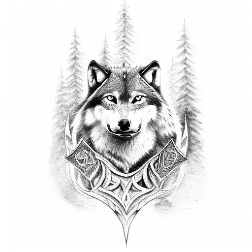 Wolf Nordic With Axe