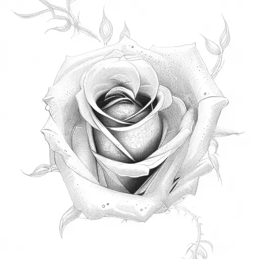 Rose With Root Small