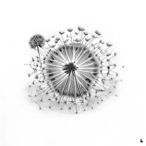 Serotonin Molecule With Dandelion