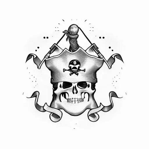 Pirate Flag With An Eggplant On It