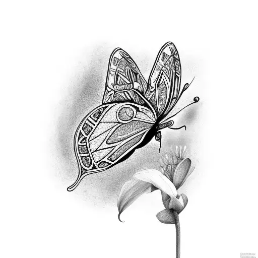 Maktub Word With A Butterfly Next To It