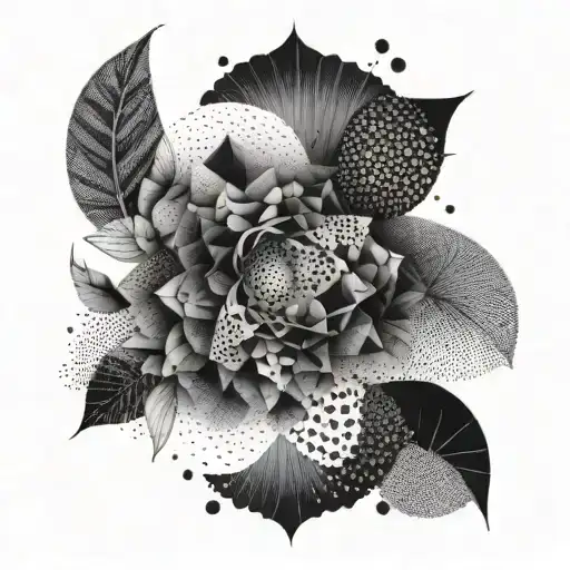 An Abstract Representation Of The Client's Passions Using Dotwork Technique