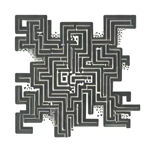 An Abstract Geometric Pattern Resembling A Digital Maze With Hidden Usb Connections