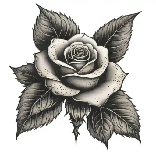 A Rose With A Hidden Mafia Symbol Merging Together