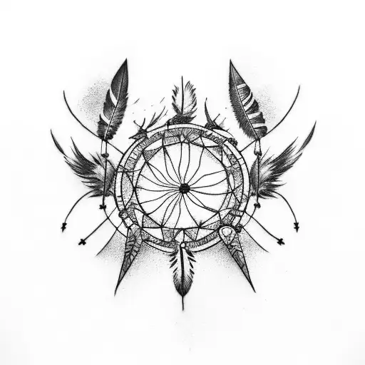Create A Tattoo Of A Dreamcatcher With Pokemon Characters As The Feathers