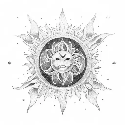 Realistic Sun Moon Stars