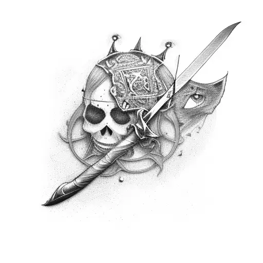 Man With Sword Piercing His Heart