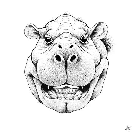Evil Smiling Hippopotamus