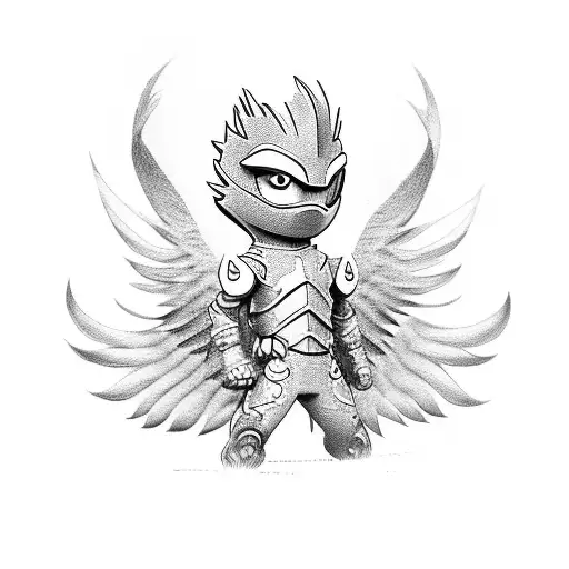 Gecco From Pj Masks With Angel Wings