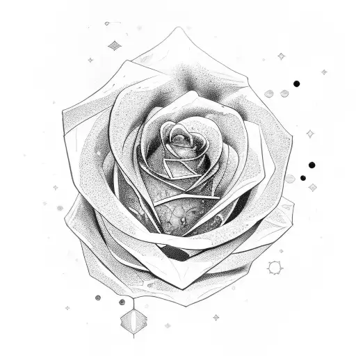 Galaxy Rose With With Single Blade Tip Penetrating