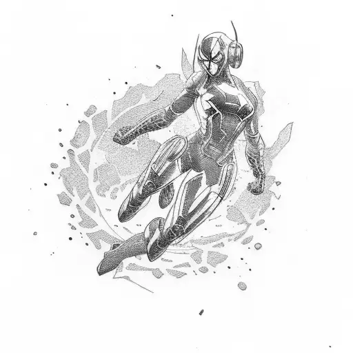 Marvel Character On Full Leg Tatttoo