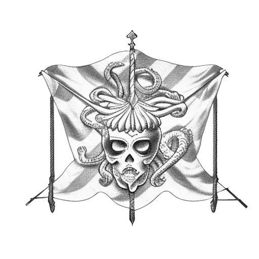A Breton Flag On The Raft Of The Medusa