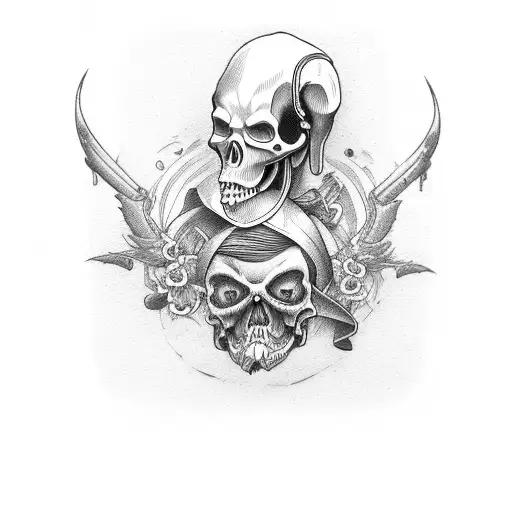 Grim Reaper Riding Motorcycle