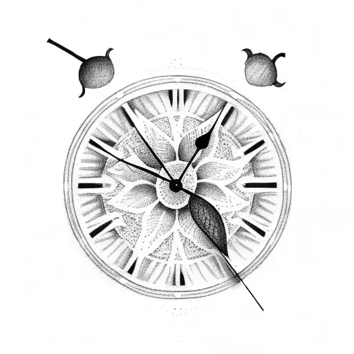 Clock And Leaf