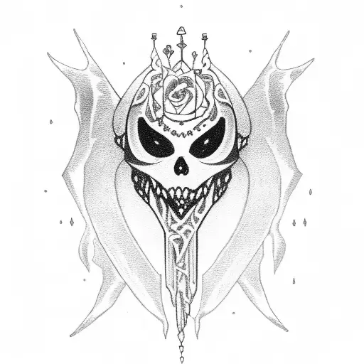 Ghostly Dagger Piercing A Heart