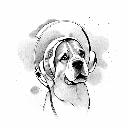 Dog With Headphones