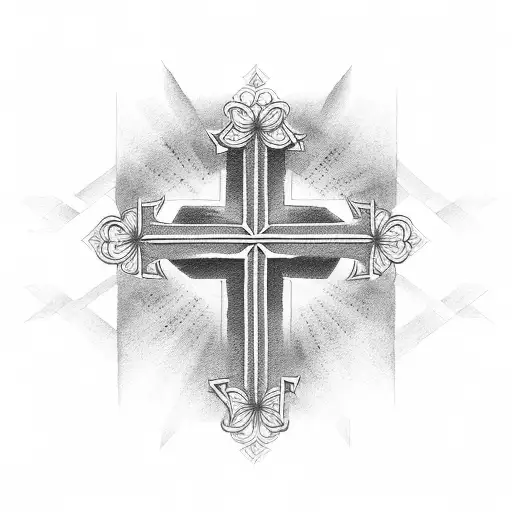 Christian Cross With Parents Name