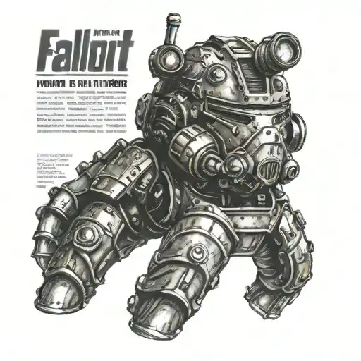 Fallout Power Armor Tattoo On Hand And Fingers