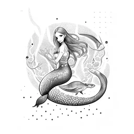 Mermaid With Whale