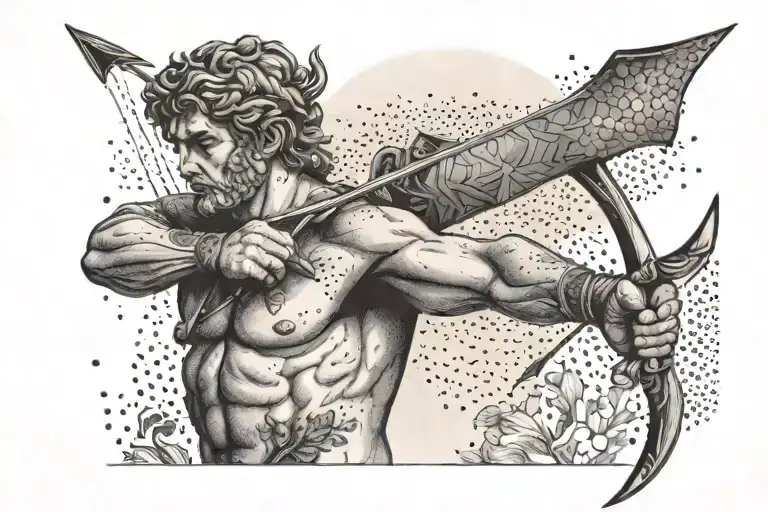 Greek God Holding Arrow