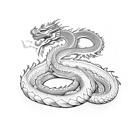 Dragon With Body Of Snake