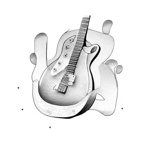 A Guitar With The Number 27 Incorporated Into The Design