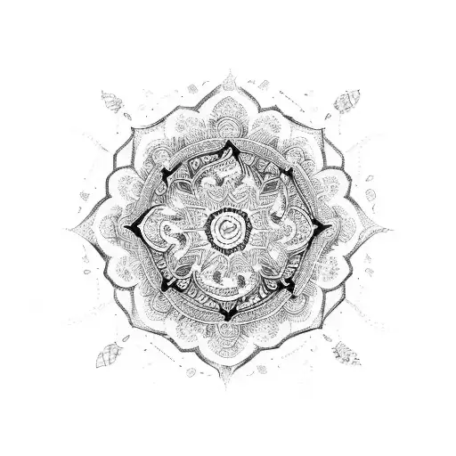 A Guitar Composed Of Intricate Mandala Patterns