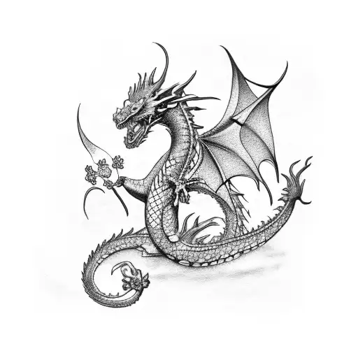 Dragon Flowers Feminine