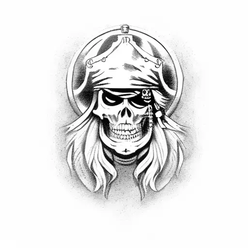 Pirate Captain Standing On His Ship