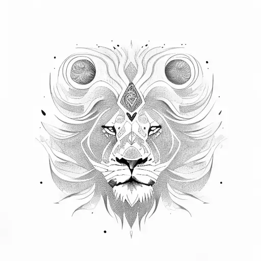 Lion With Orange Eyes