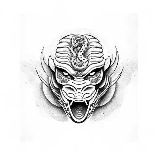 Oni Mask With Snake