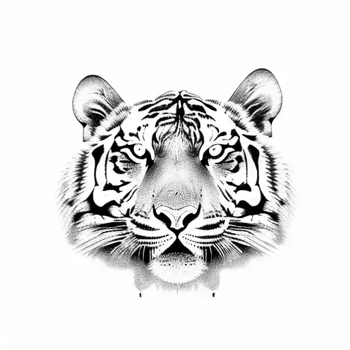 A Fierce Tiger In Military Camouflage