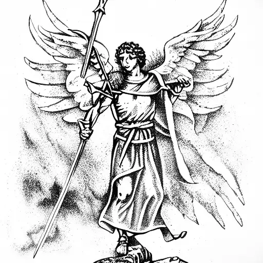 St Michael Slaying The Devil In Roman Times