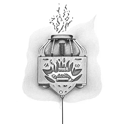 A Tattoo Of Hank Hill Grilling Texas Bbq