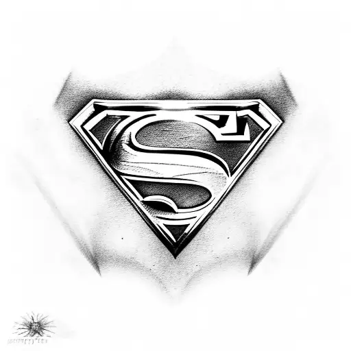 Superman Symbol With An E Inside It With Angel Wings