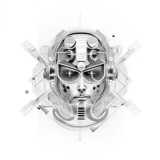 Cyberpunk Stripes And Wires