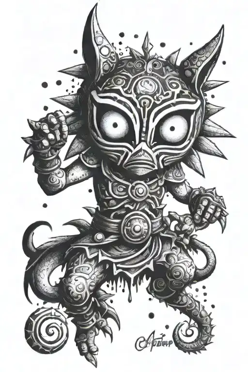 Majoras Mask Demonic With A Moon Rising