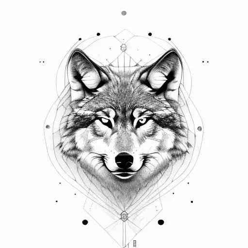 Male Face With Wolf