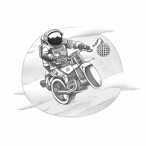 Astronaut Riding A Motorcycle