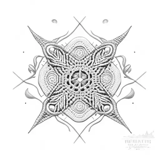 A Serene Beach Landscape With Crochet Stitches Forming The Waves