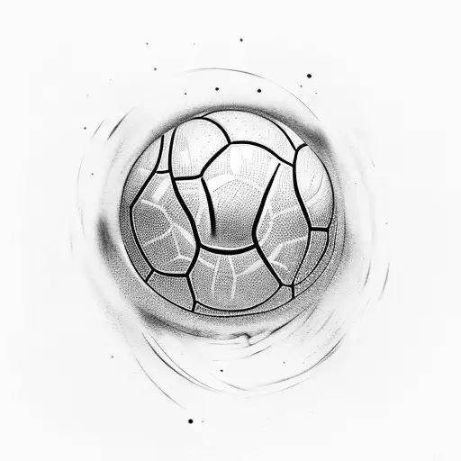 A Basketball And Soccer Ball Merging Into A Celestial Object