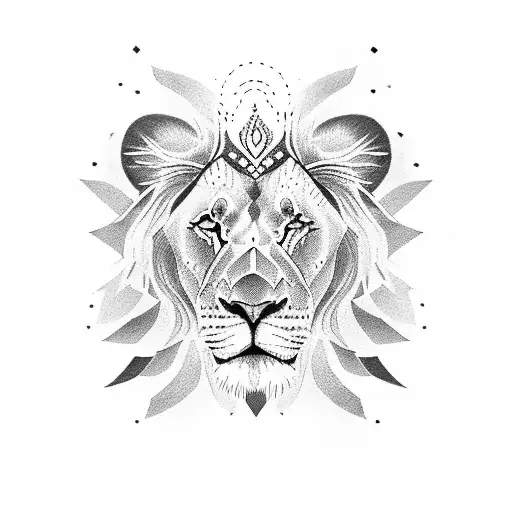 Lion With Third Eye In Forhead