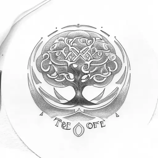 Tree Of Life With Initials On It
