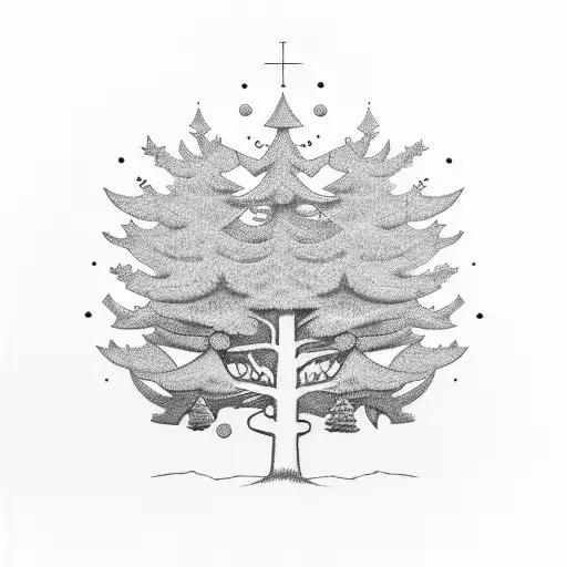 Single Evergreen Tree