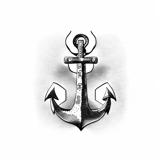 Anchor With Ribbon