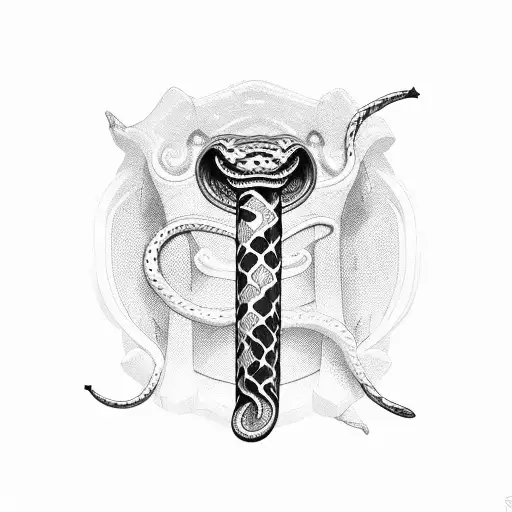 Dagger With A Snake Wrapped Around It