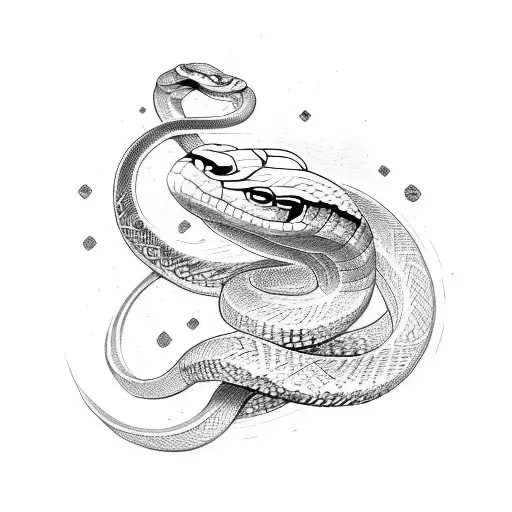 Snake With December Birth Flower