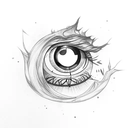 Eye With Forest And Moon