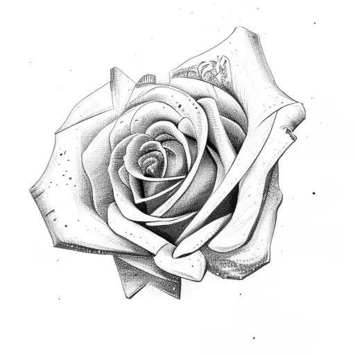 Roses With Roman Numerals As Stem