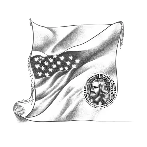 Jekel And Hyde American Flag Jesus